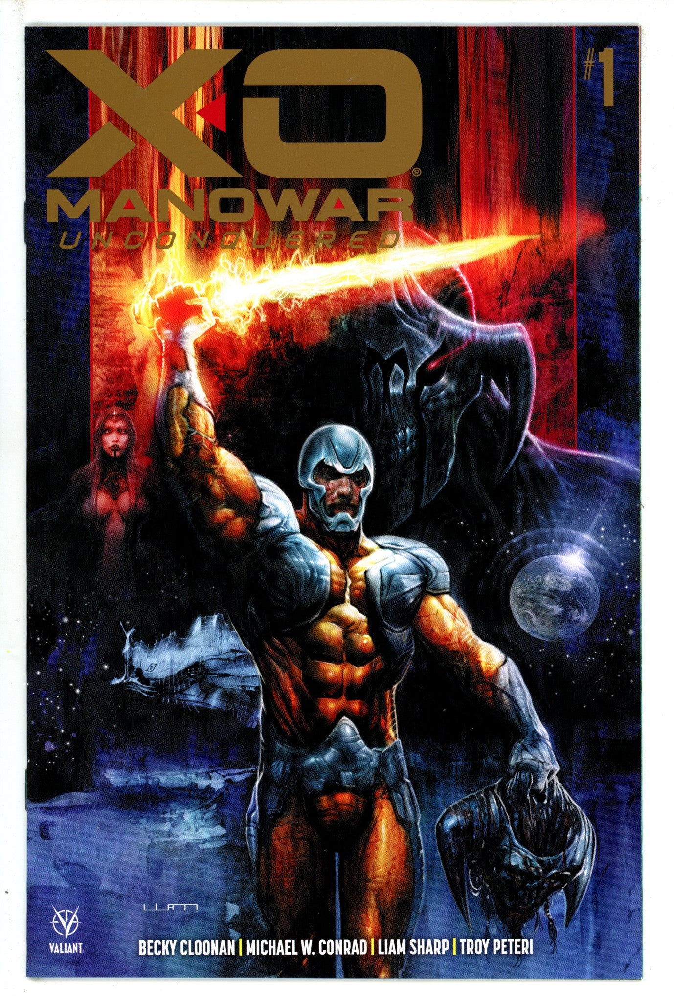 X-O Manowar Unconquered 1 Sharp Gold Foil Variant NM- (2023)