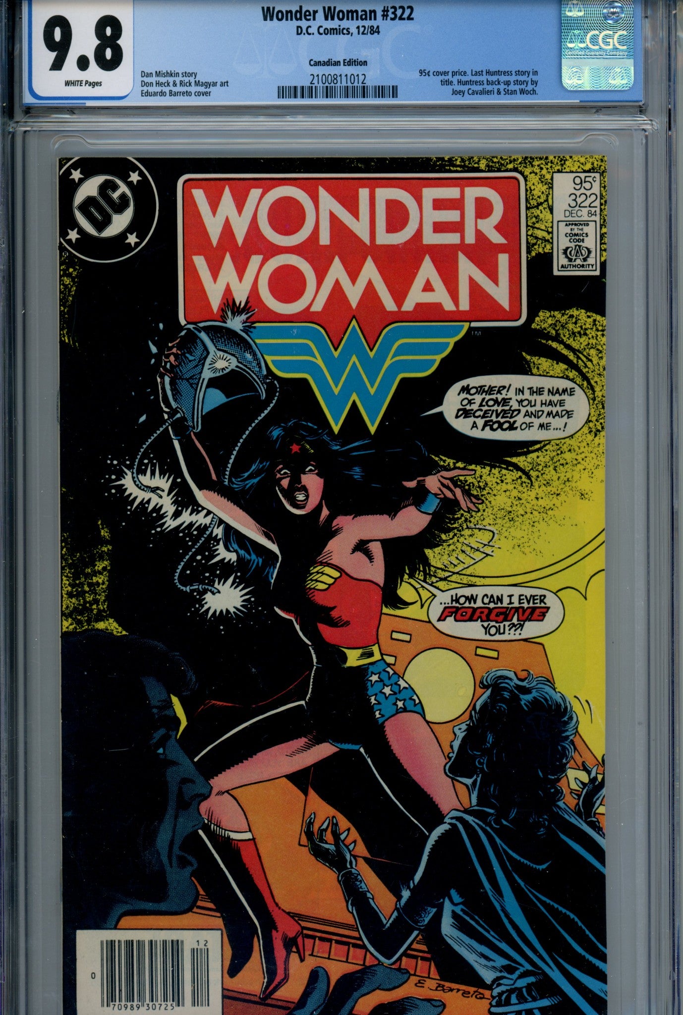 Wonder Woman Vol 1 322 Canadian Price Variant CGC 9.8 (1984)
