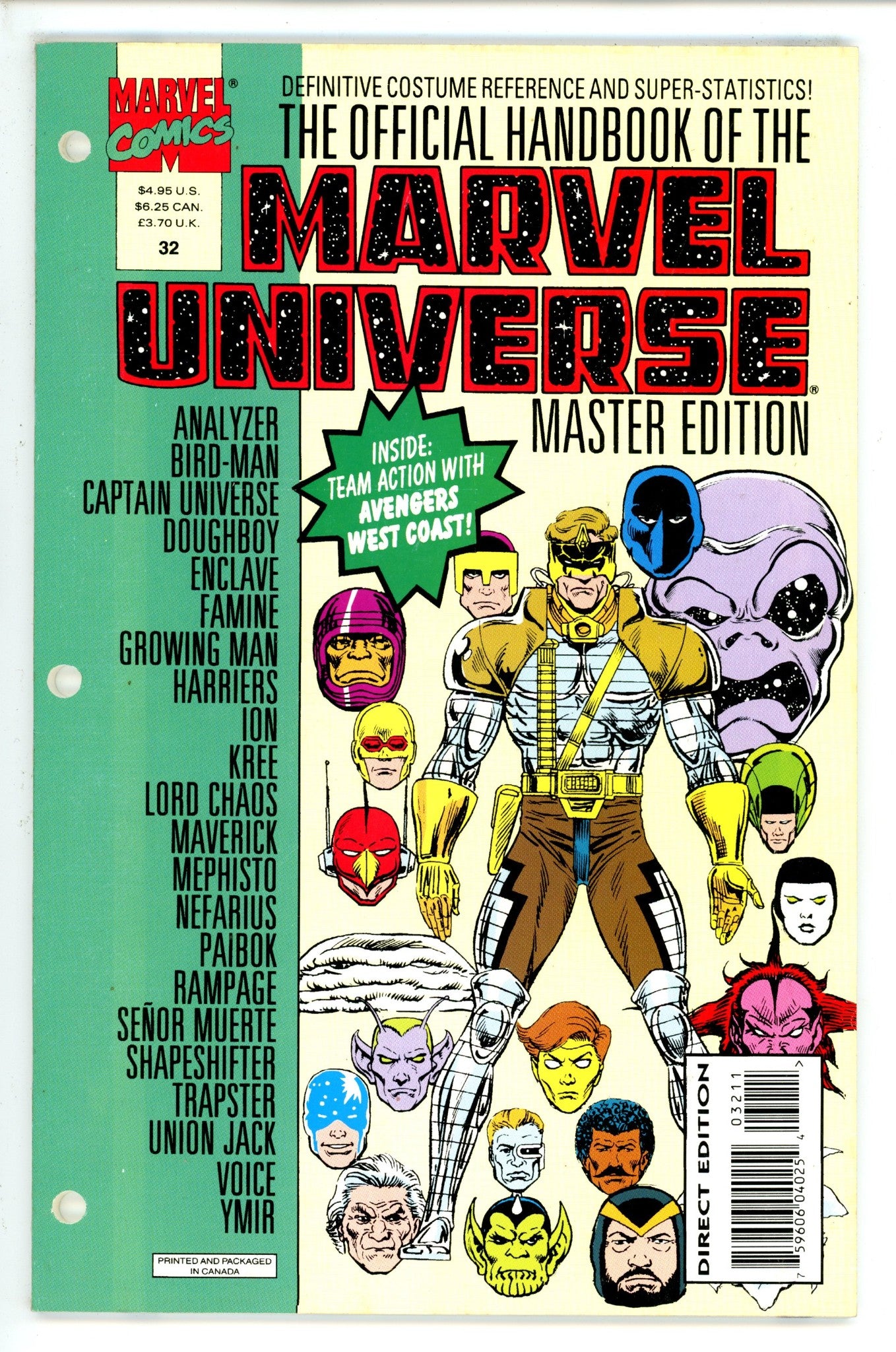 Official Handbook of the Marvel Universe Vol 32 TPB Master Edition Reference Sheets