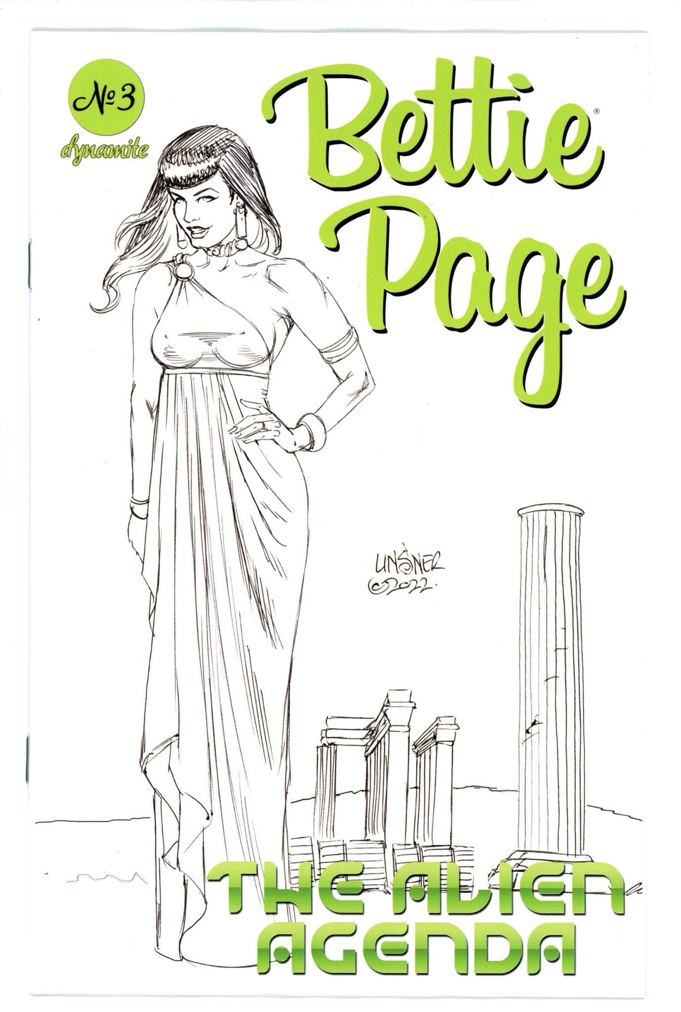 Bettie Page Alien Agenda 3 Linsner Variant (2022)