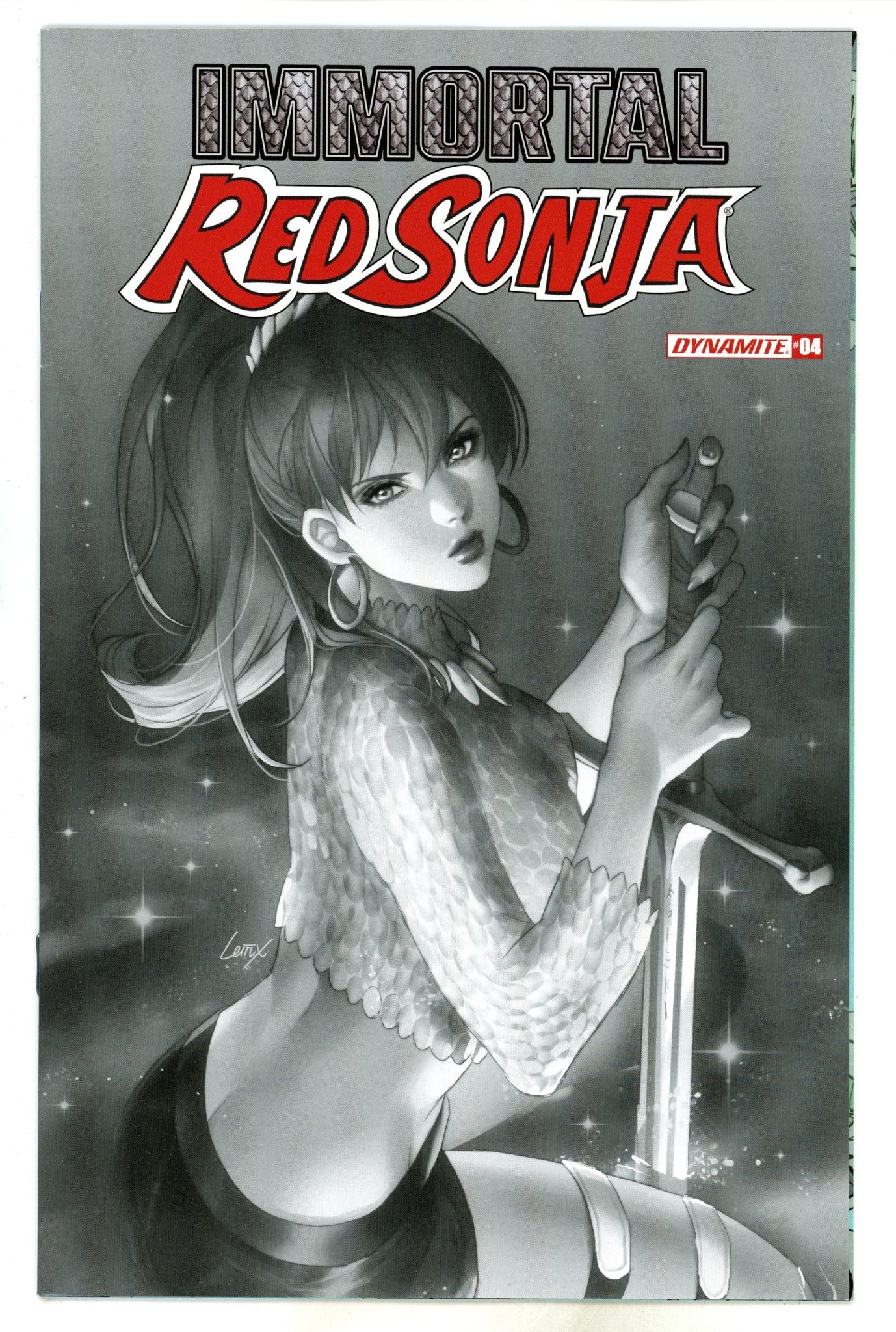 Immortal Red Sonja 4 Li B&W Variant