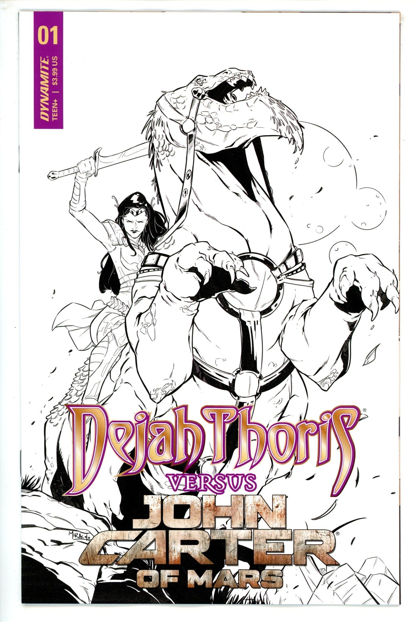 Dejah Thoris vs John Carter of Mars 1 Miracolo Variant