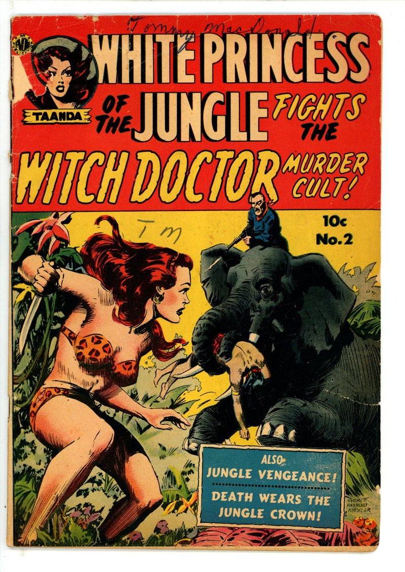 White Princess of the Jungle 2 Canadian Price Variant GD+ (1951)