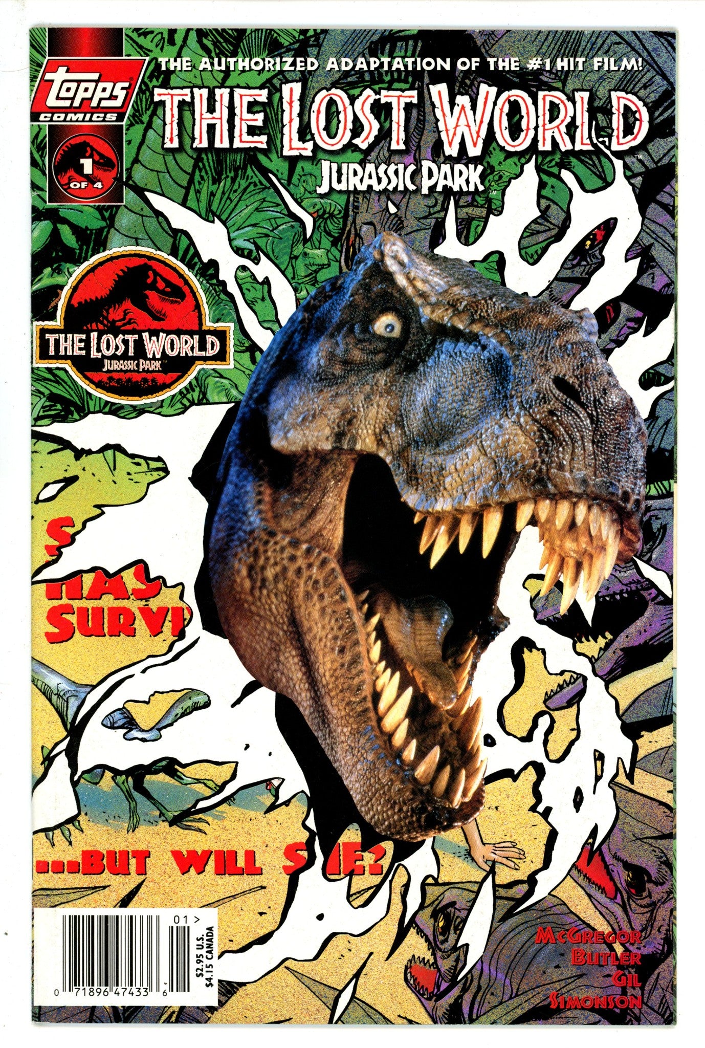 Jurassic Park: The Lost World 1 Photo Newsstand Variant VF (1997)