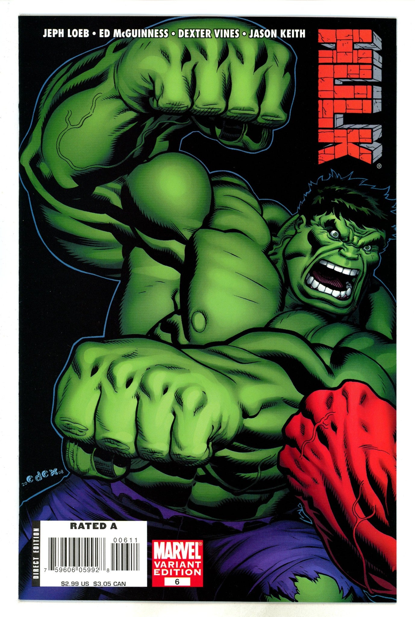 Hulk Vol 1 6 McGuinness Variant NM-