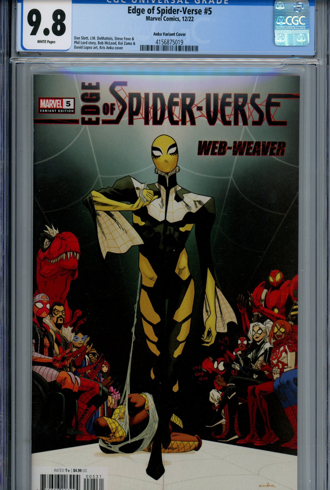 Edge of Spider-Verse Vol 2 5 Anka Variant CGC 9.8 (2022)