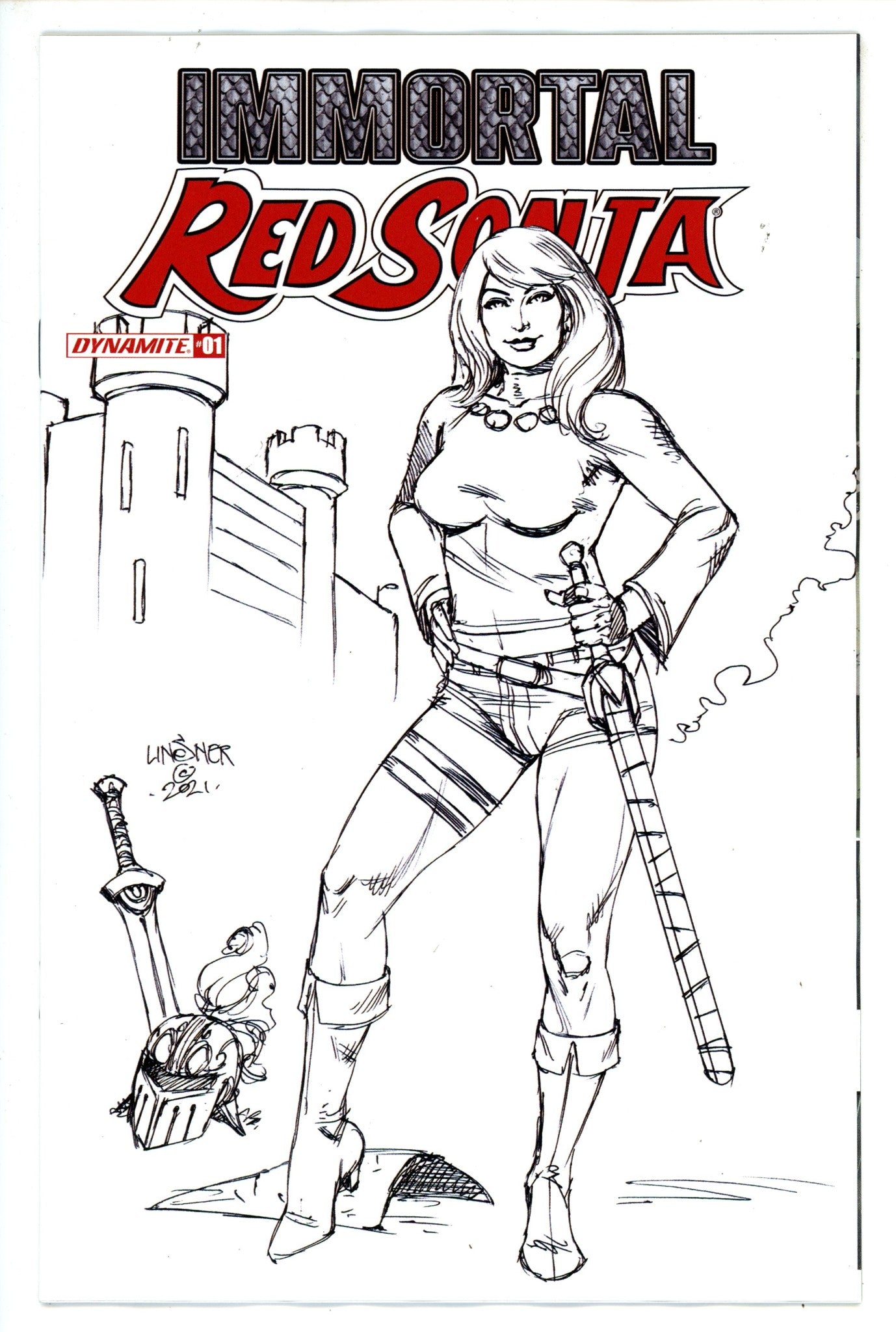 Immortal Red Sonja 1 Linsner Variant (2022)