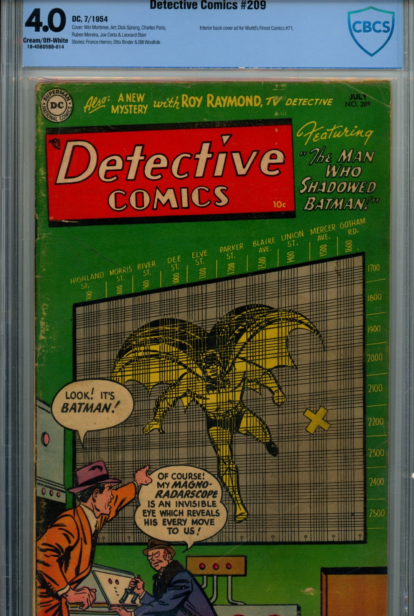 Detective Comics Vol 1 209 CBCS 4.0 (1954)