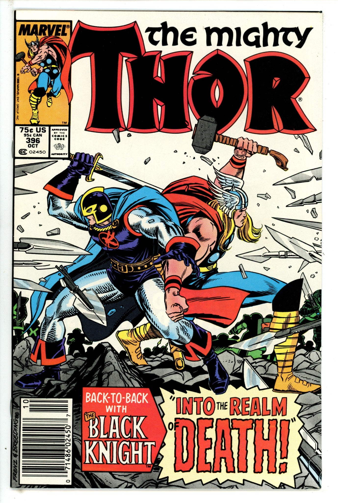 Thor Vol 1 396 Newsstand (1988)