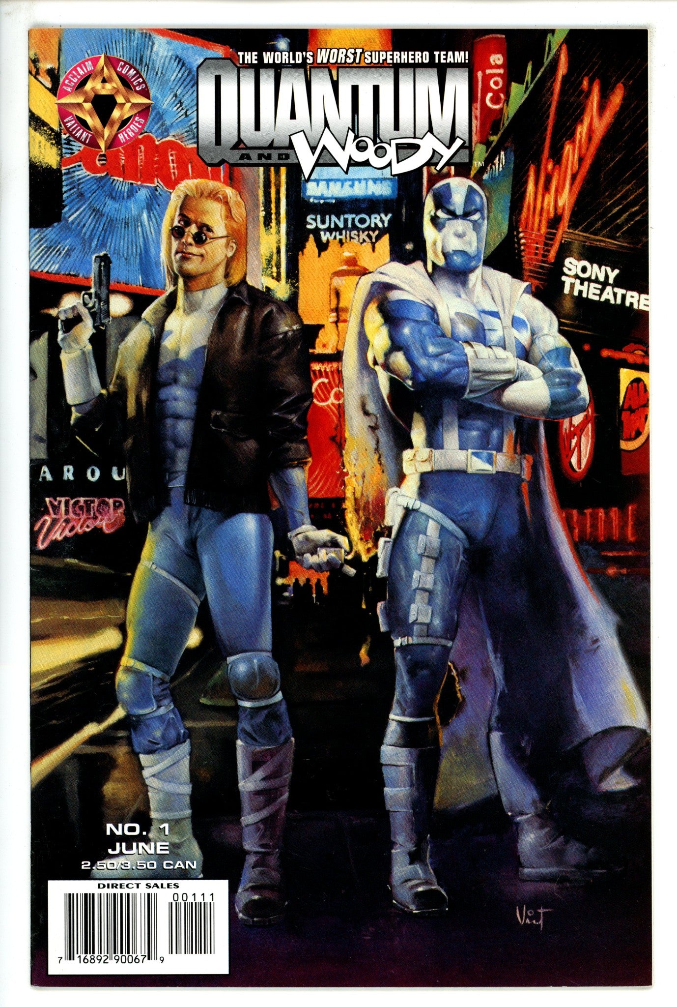 Quantum & Woody Vol 1 1 Evans Variant VF- (1997)