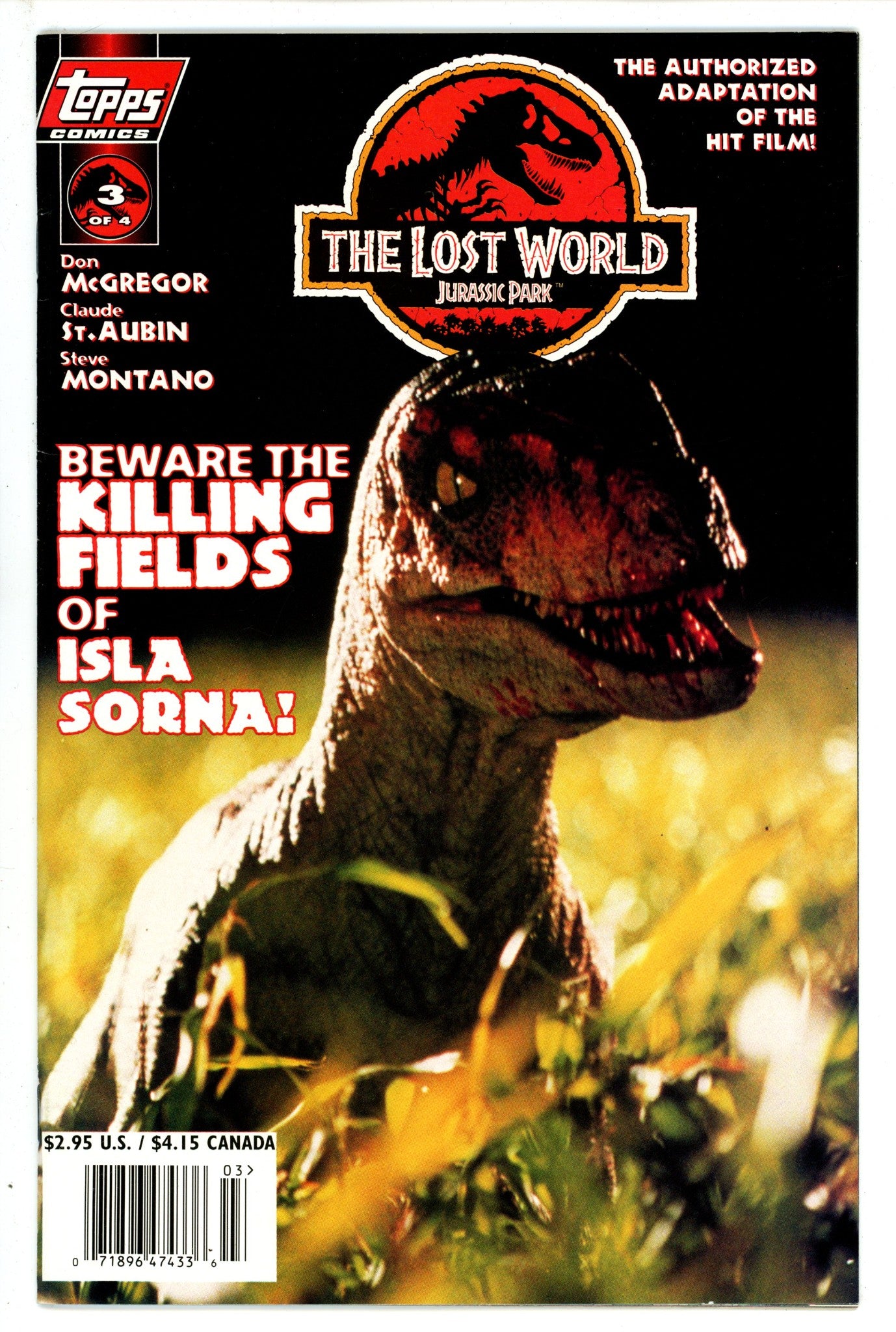 Jurassic Park: The Lost World 3 Photo Newsstand Variant VF+ (1997)