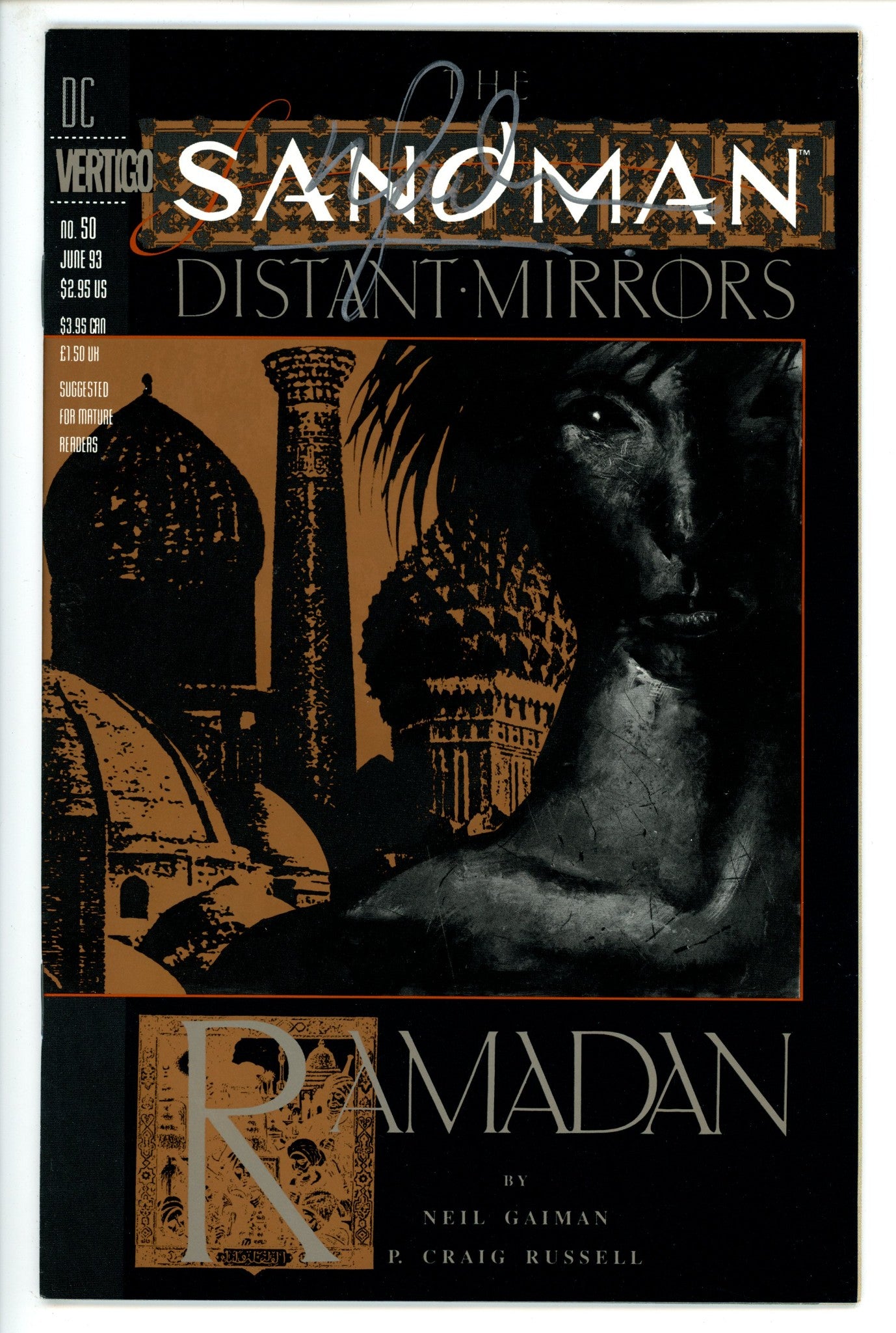 The Sandman  50 Signed Gaimen VF-