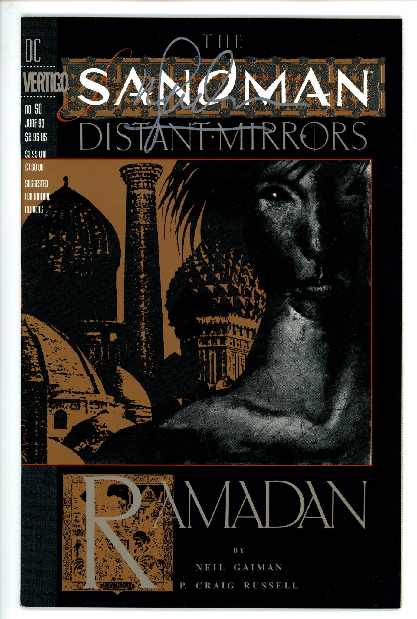 The Sandman  50 Signed Gaimen VF