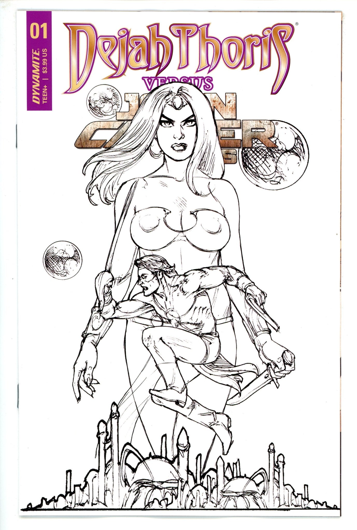 Dejah Thoris vs John Carter of Mars 1 Linsner Variant (2021)