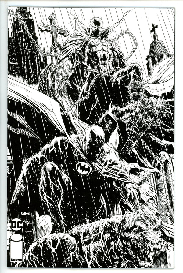 Batman / Spawn 1 Fabok B&W Incentive Variant NM (2022)