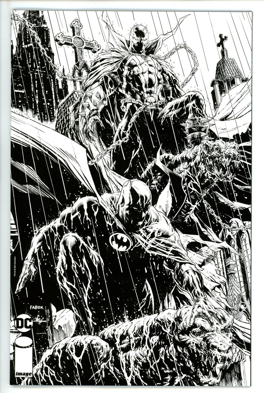 Batman / Spawn 1 Fabok B&W Incentive Variant NM (2022)