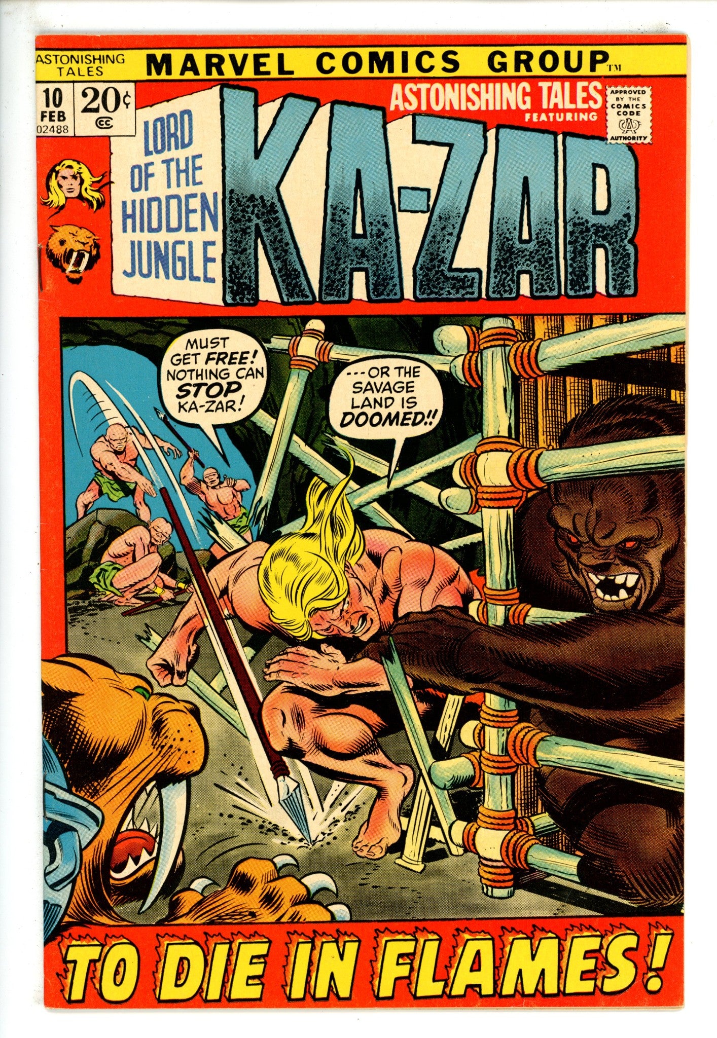 Astonishing Tales Vol 1 10 VF (1972)