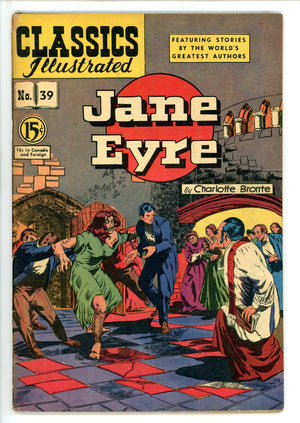 Classics Illustrated Jane Eyre 39 HRN 75 Canadian VG+