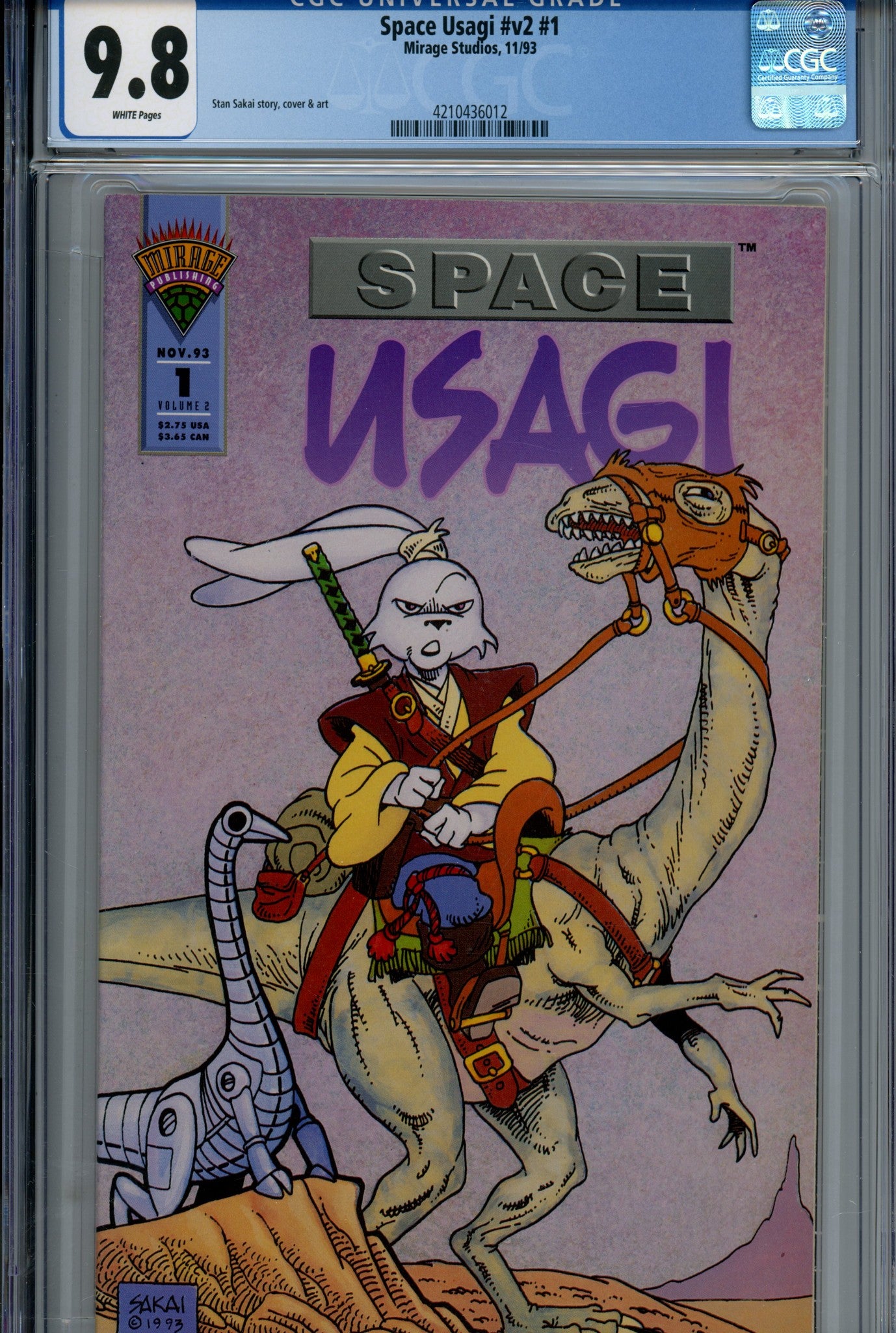 Space Usagi Vol 2 1 CGC 9.8 (1993)