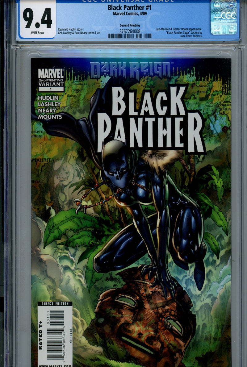 Black Panther Vol 5 1 2Nd Print CGC 9.4 (2009)