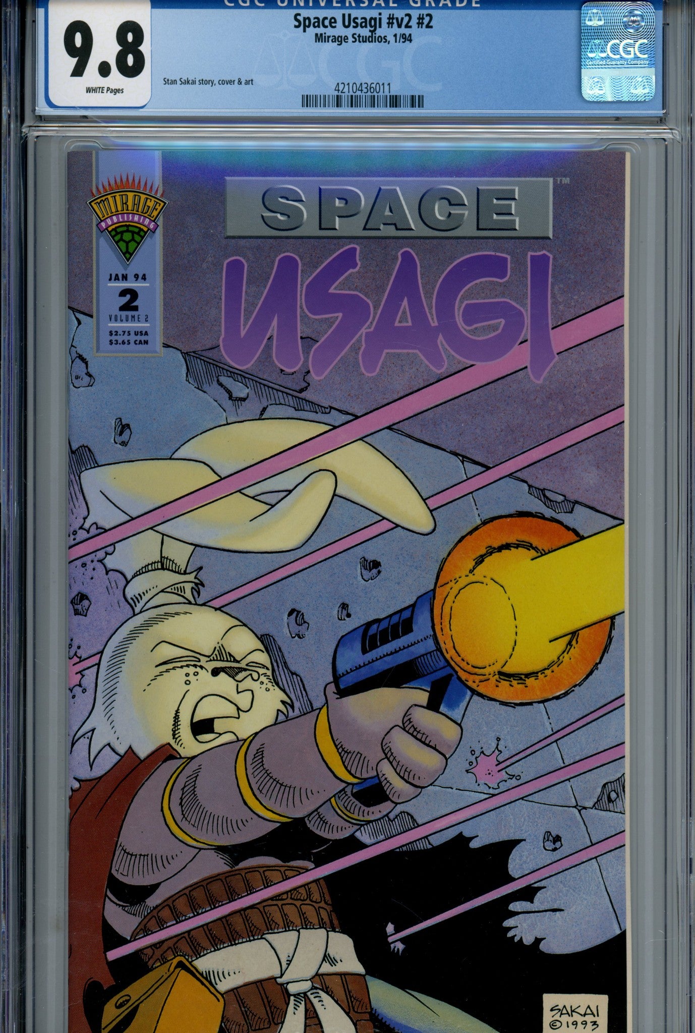 Space Usagi Vol 2 2 CGC 9.8 (1994)