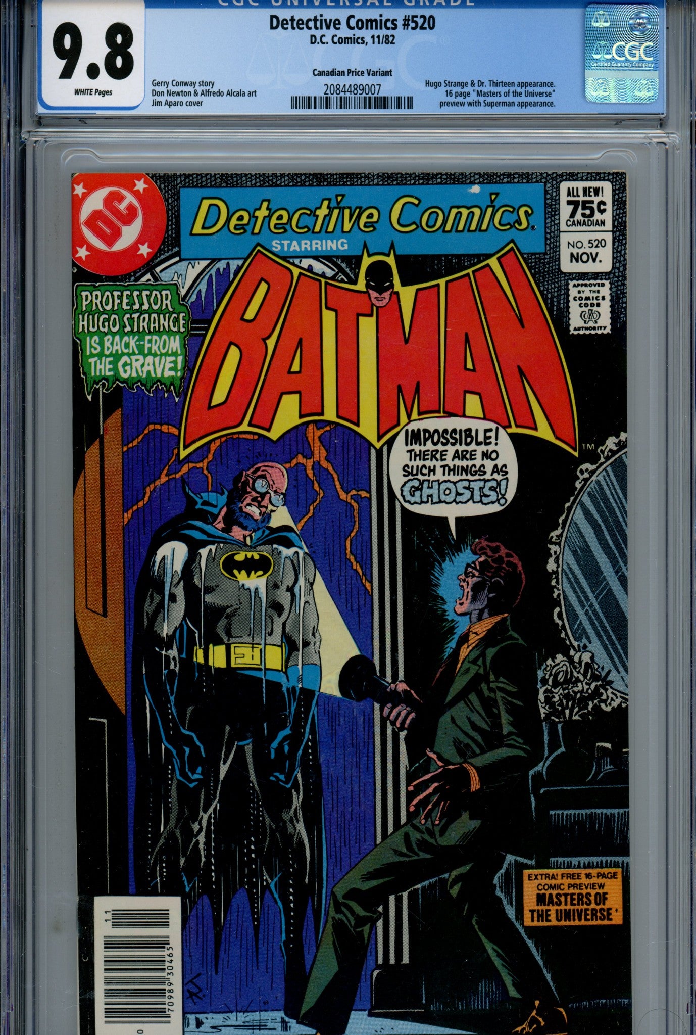 Detective Comics Vol 1 520 Canadian Price Variant CGC 9.8 (1982)