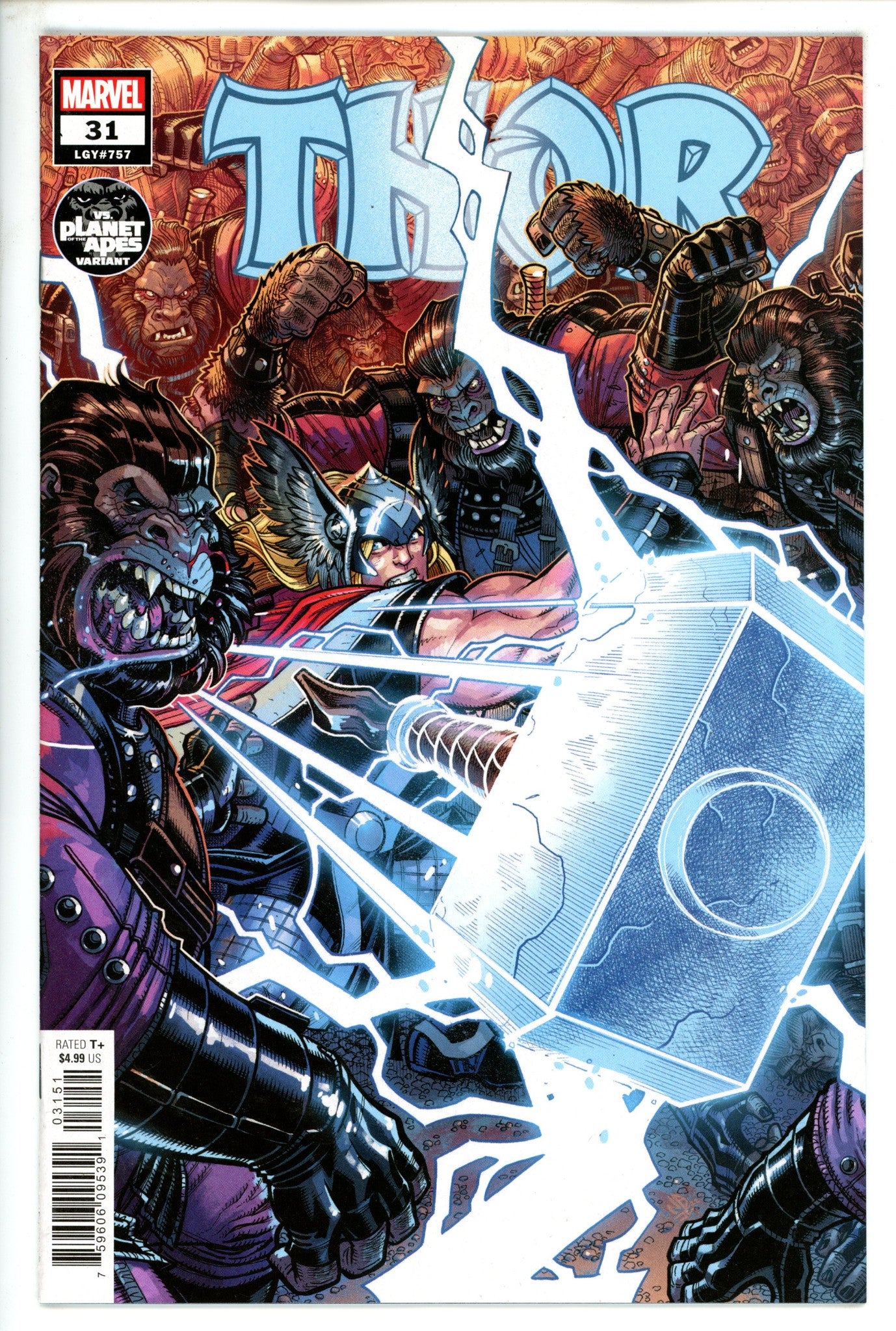 Thor Vol 6 31 Bradshaw Planet of the Apes Variant (2023)