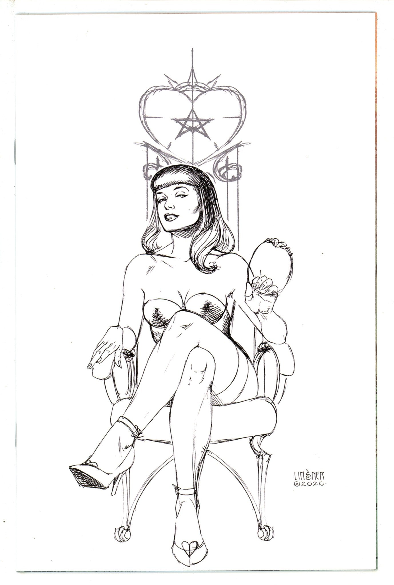 Bettie Page Vol 3 4 Linsner B&W Virgin Variant (2020)