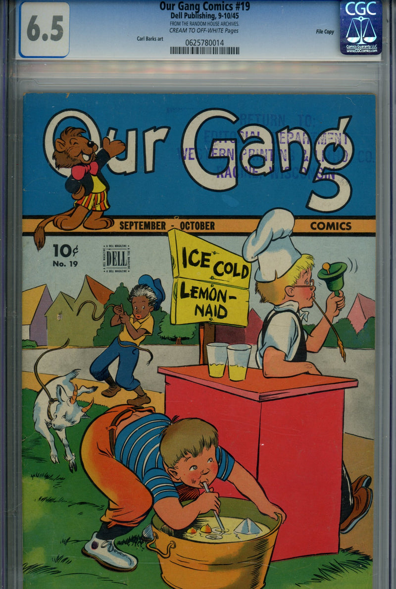 Our Gang Comics 19 CGC 6.5 File Copy (1945)