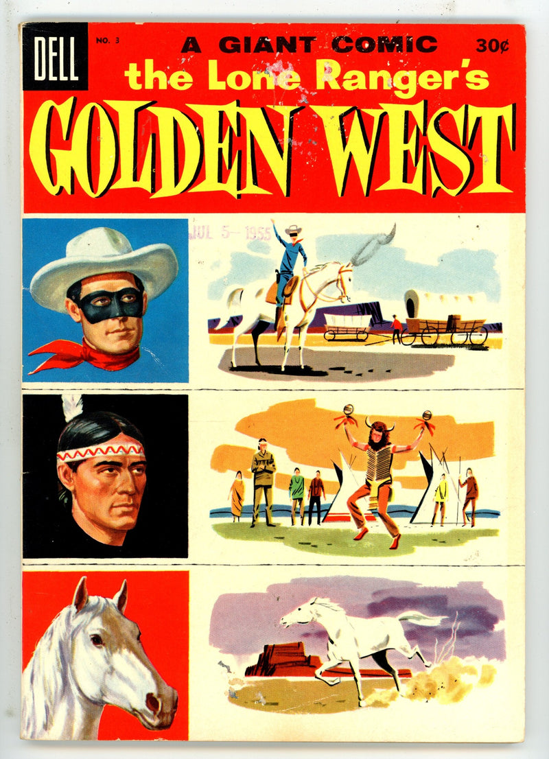 The Lone Ranger's Golden West 3 30C Price Variant VG+ (1955)
