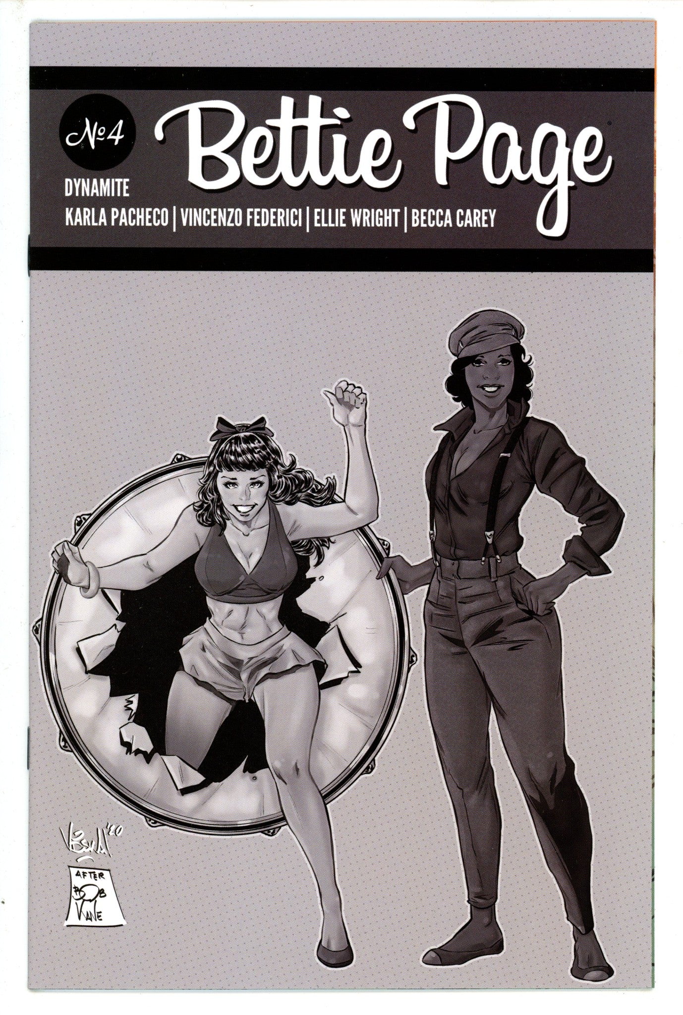 Bettie Page Vol 3 4 Federici B&W Variant (2020)