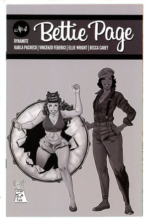 Bettie Page Vol 3 4 Federici B&W Variant (2020)