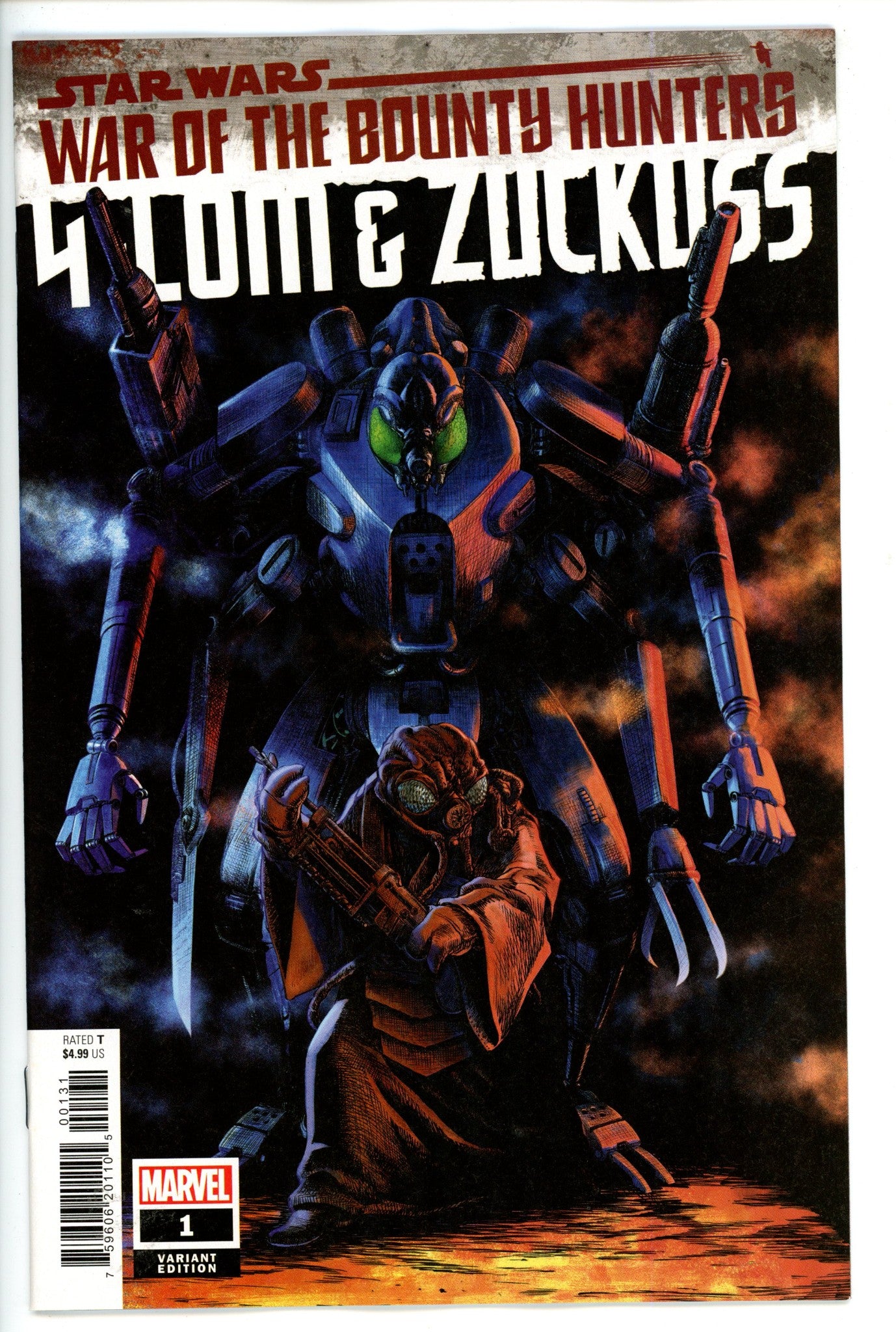 Star Wars War of the Bounty Hunters 4-Lom Zuckuss 1 Superlog Variant NM+