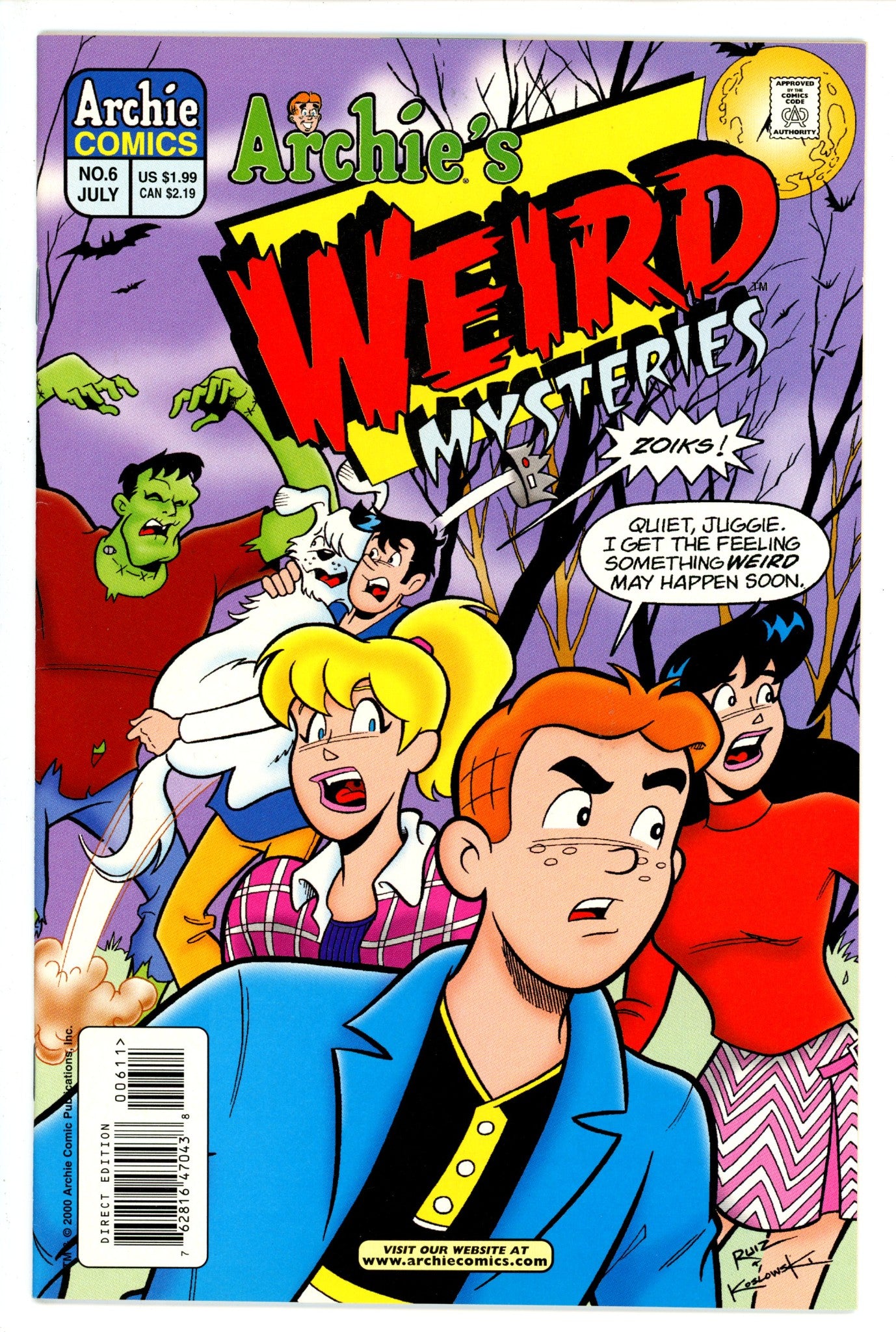 Archie's Weird Mysteries 6 NM- (2000)
