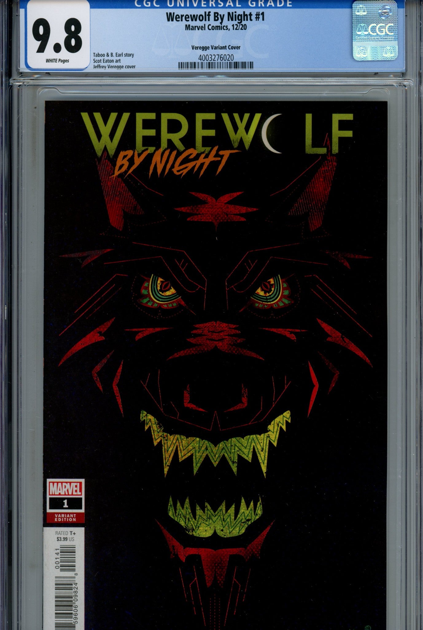 Werewolf By Night Vol 3 1 Veregge Variant CGC 9.8 (2020)