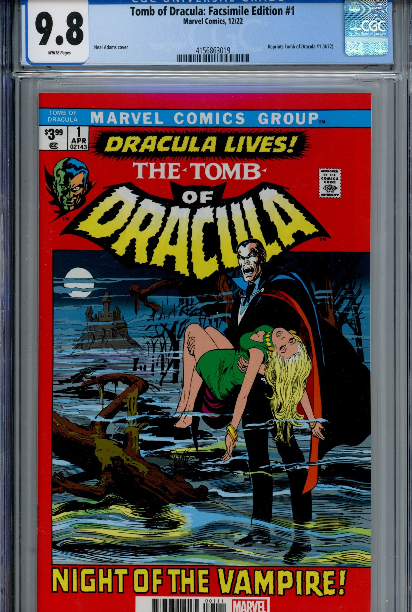 Tomb of Dracula Vol 1 1 Facsimile CGC 9.8 (2022)
