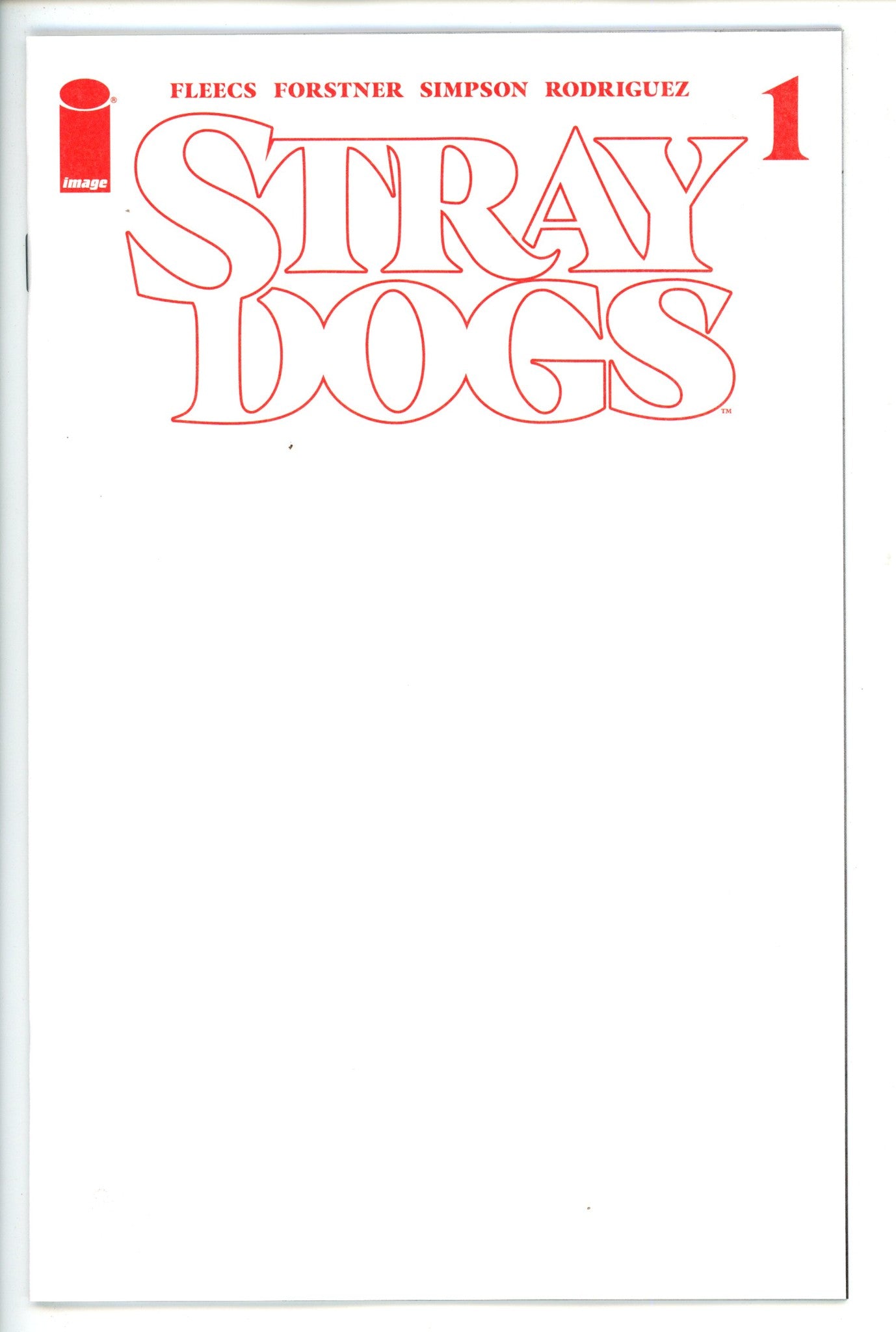 Stray Dogs 1 5th Print Blank Variant (2021)