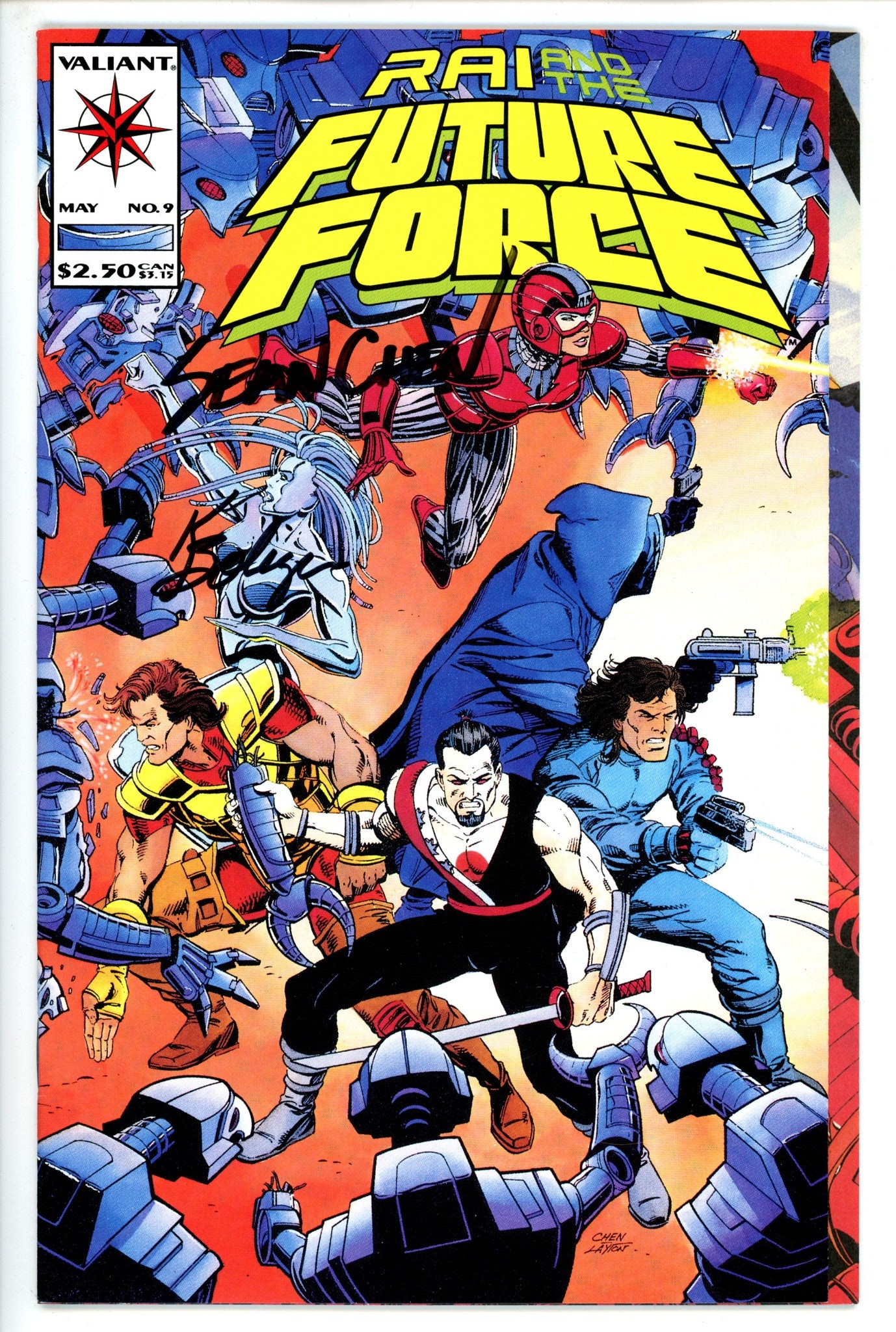 Rai and the Future Force  9 Signed Chen, Bolinger