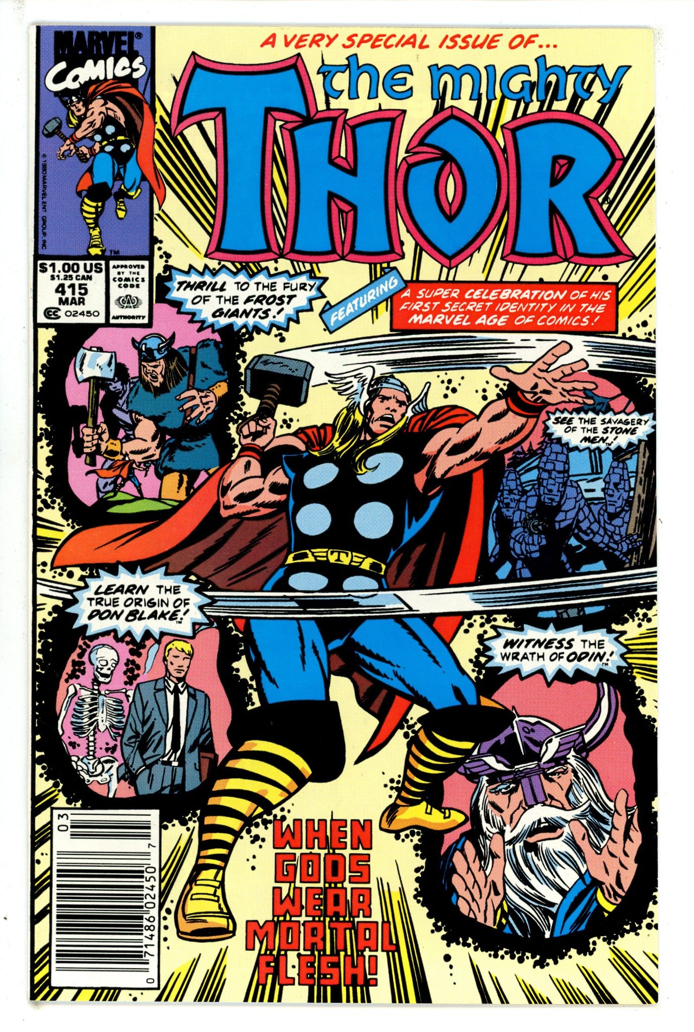 Thor Vol 1 415 Newsstand (1990)