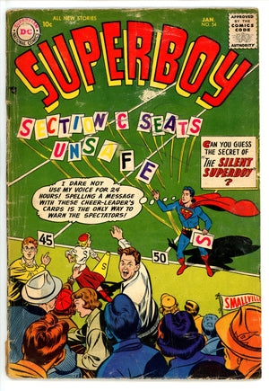 Superboy Vol 1 54 Coupon Clipped Back Cover