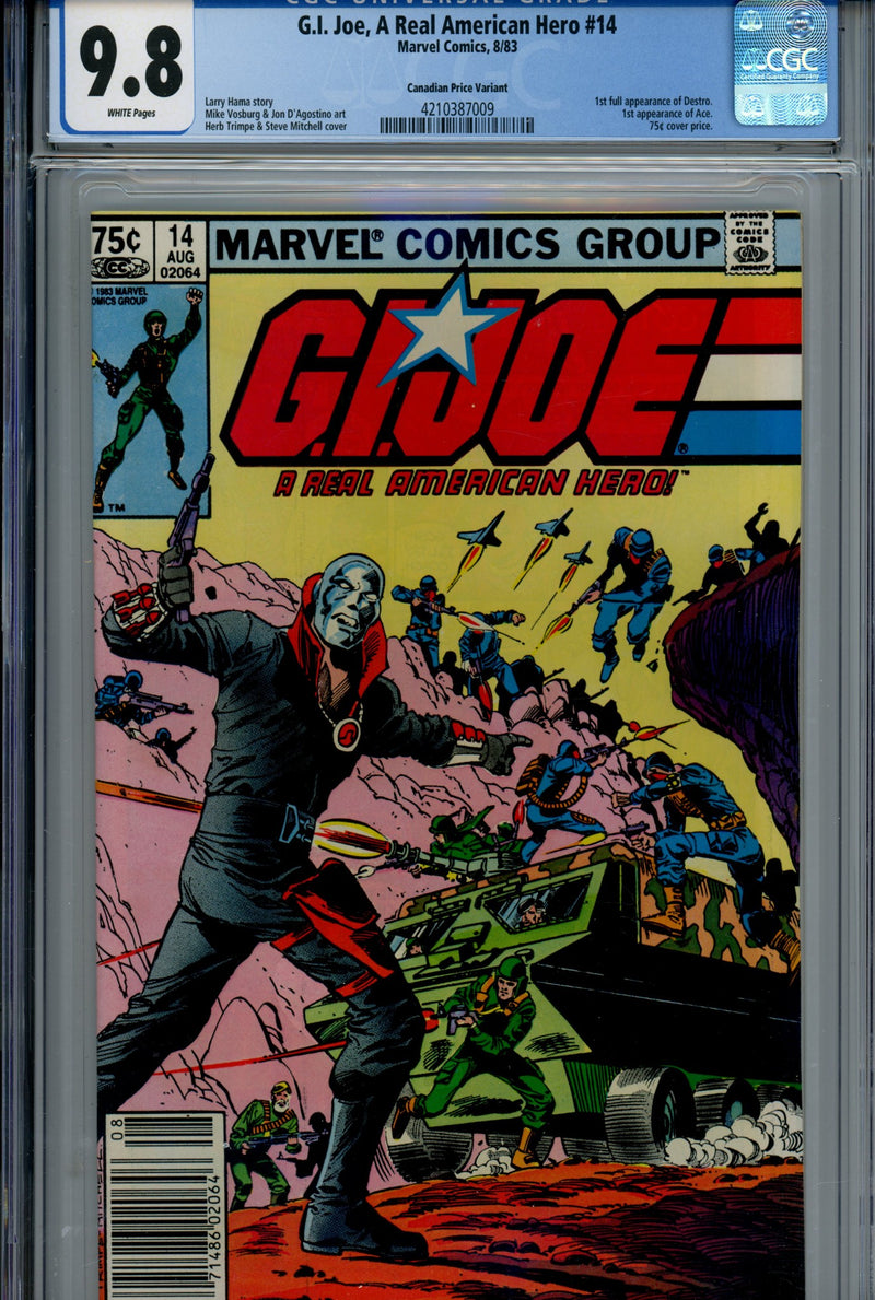 G.I. Joe, A Real American Hero 14 Canadian Price Variant CGC 9.8 (1983)