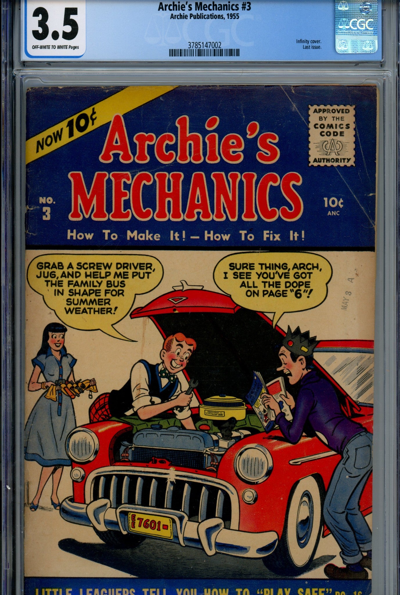 Archie's Mechanics 3 CGC 3.5 (1955)