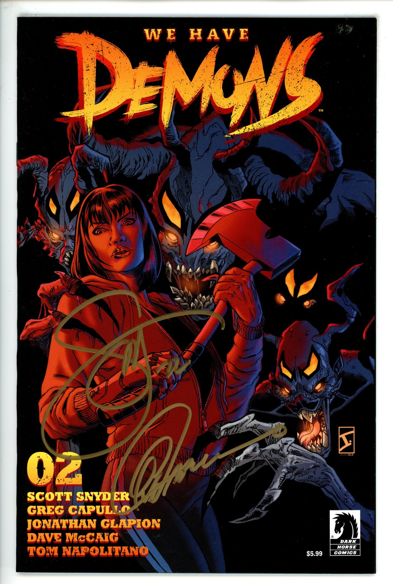 We Have Demons 2 Signed Synder and Capullo NM-