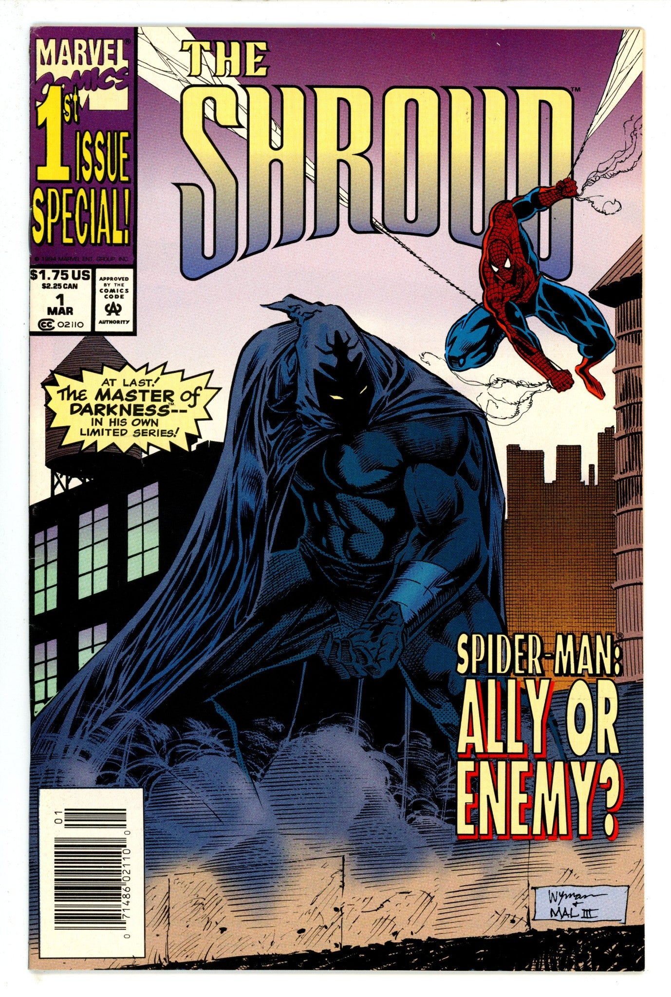 The Shroud 1 Newsstand VF+ (1994)