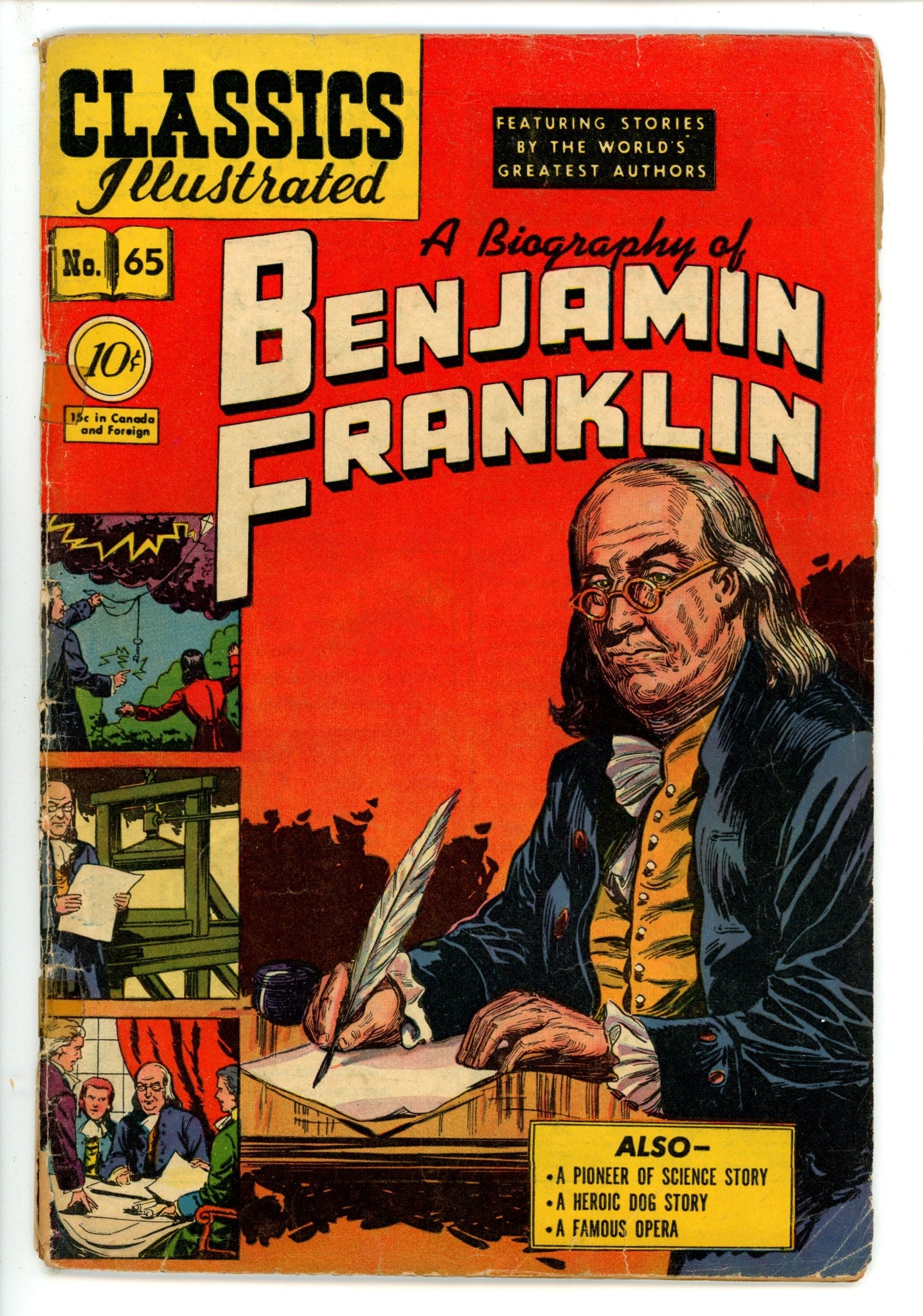 Classics Illustrated: Benjamin Franklin 65 Hrn 64 GD (1949)
