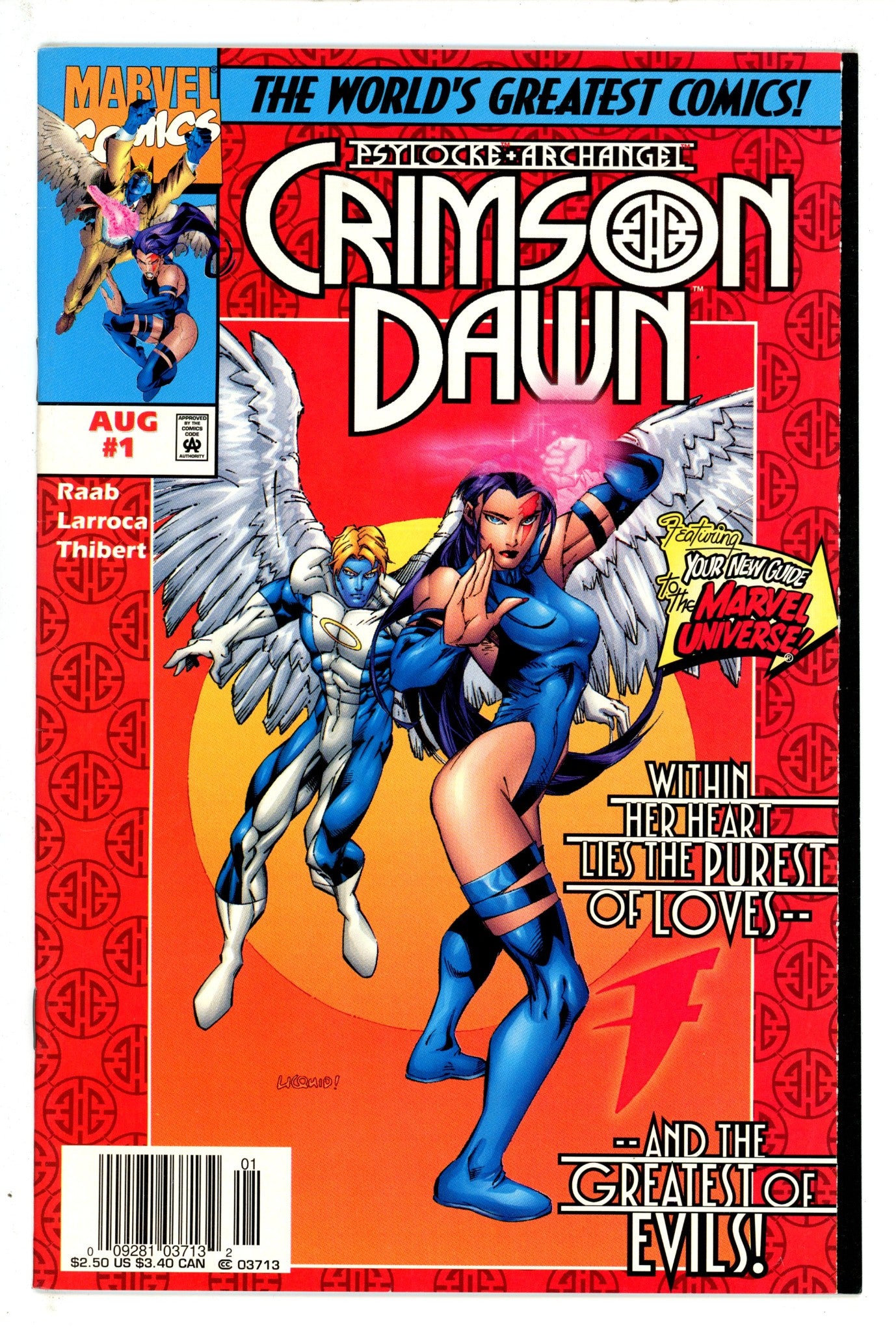 Psylocke & Archangel Crimson Dawn 1 Newsstand VF+ (1997)