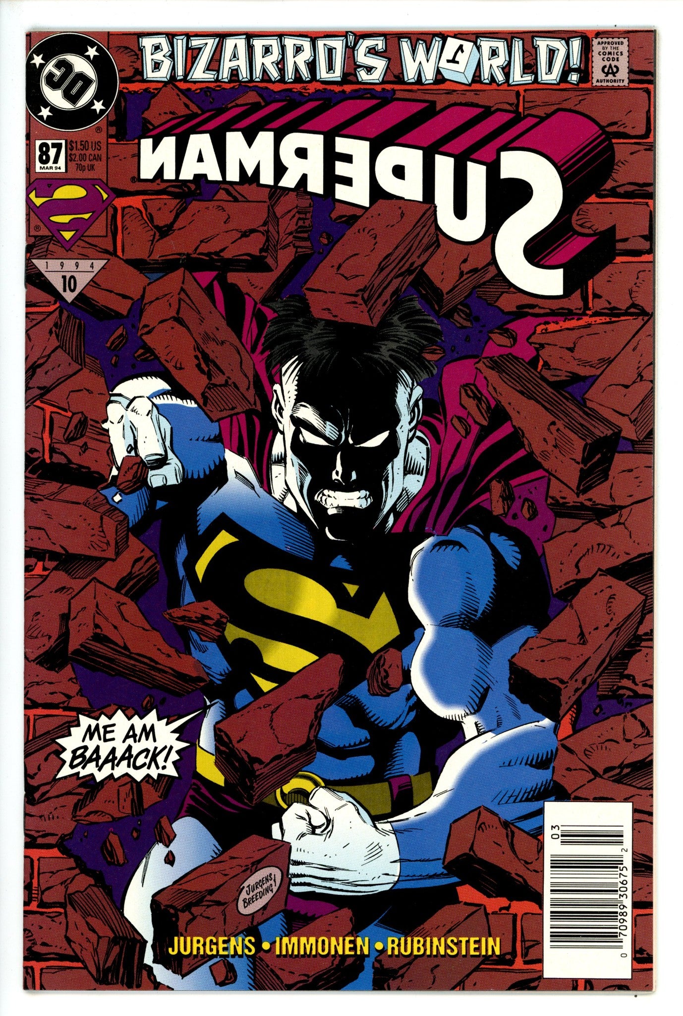 Superman Vol 2 87 Newsstand