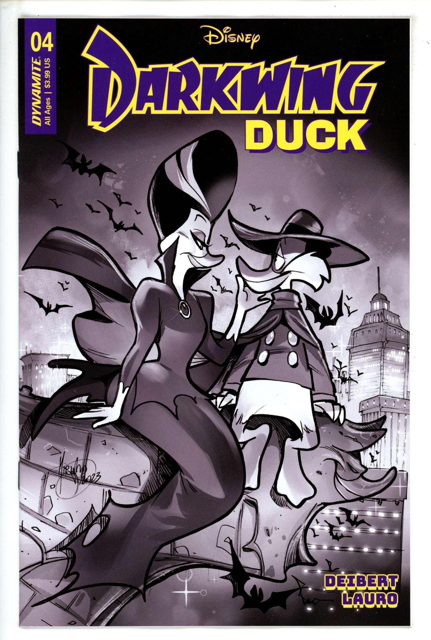 Darkwing Duck 4 Andolfo B&W Incentive Variant (2023)