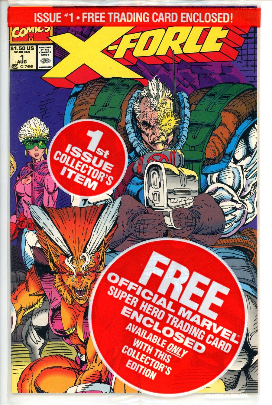 X-Force Vol 1 1 Negative UPC Team Card