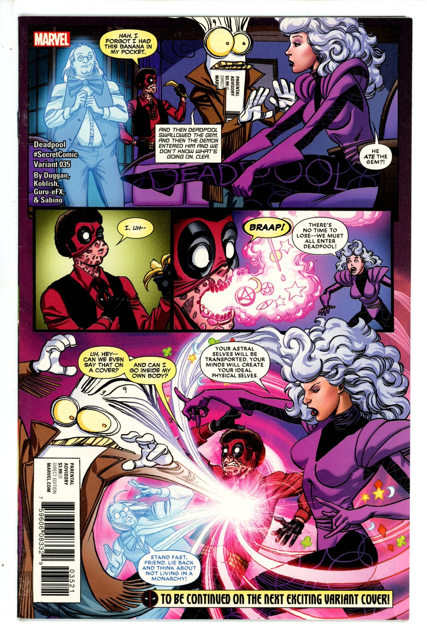 Deadpool Vol 5 35 Koblish Secret Comic Variant (2017)